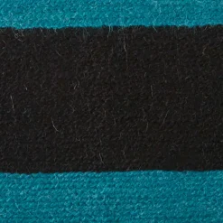 Housse De Coussin Horizona Noir Et Bleu Canard - Madura