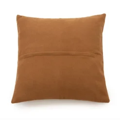 Housse de coussin à 4 panneaux en cuir 40 x 40 cm camel - Bazar Bizar