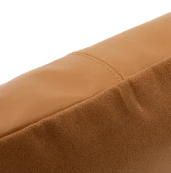 Housse de coussin à 4 panneaux en cuir 40 x 40 cm camel - Bazar Bizar