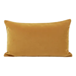 Housse de coussin rectangulaire en velours mat ocre 28x47cm Matia - Madura