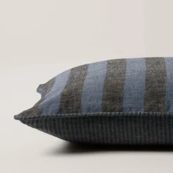 Housse De Coussin Tanguy Noir Et Bleu - Madura