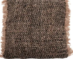 Housse de coussin 60 x 60 cm noir cuivre Oh My Gee - Bazar Bizar