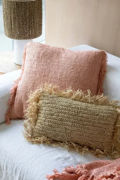 Housse de coussin 60 x 60 cm rose saumon Oh My Gee - Bazar Bizar