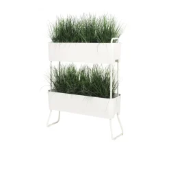 Jardinière en aluminium blanc 100x120x29cm Greens Duo - Maiori