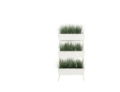 Jardinière en aluminium blanc 100x208x29cm Greens Trio - Maiori