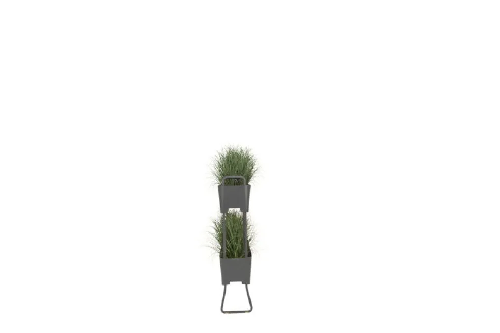 Jardinière en aluminium charbon 100x120x29cm Greens Duo - Maiori