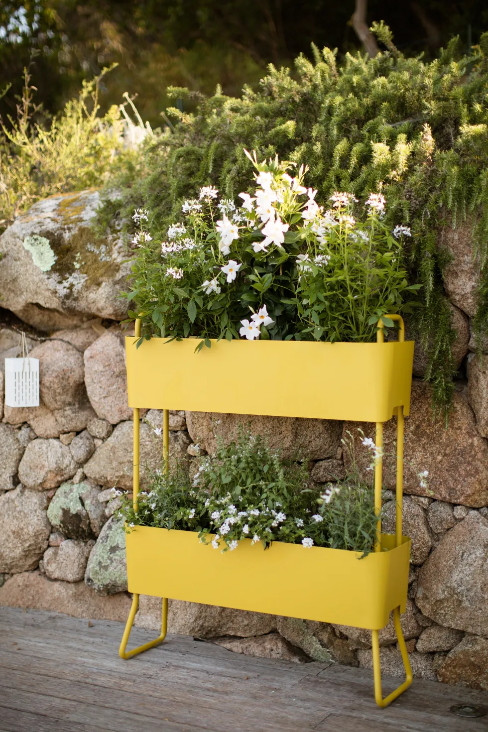 Jardinière en aluminium charbon 100x120x29cm Greens Duo - Maiori
