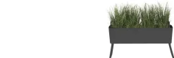 Jardinière en aluminium charbon 100x46x29cm Greens Mini - Maiori