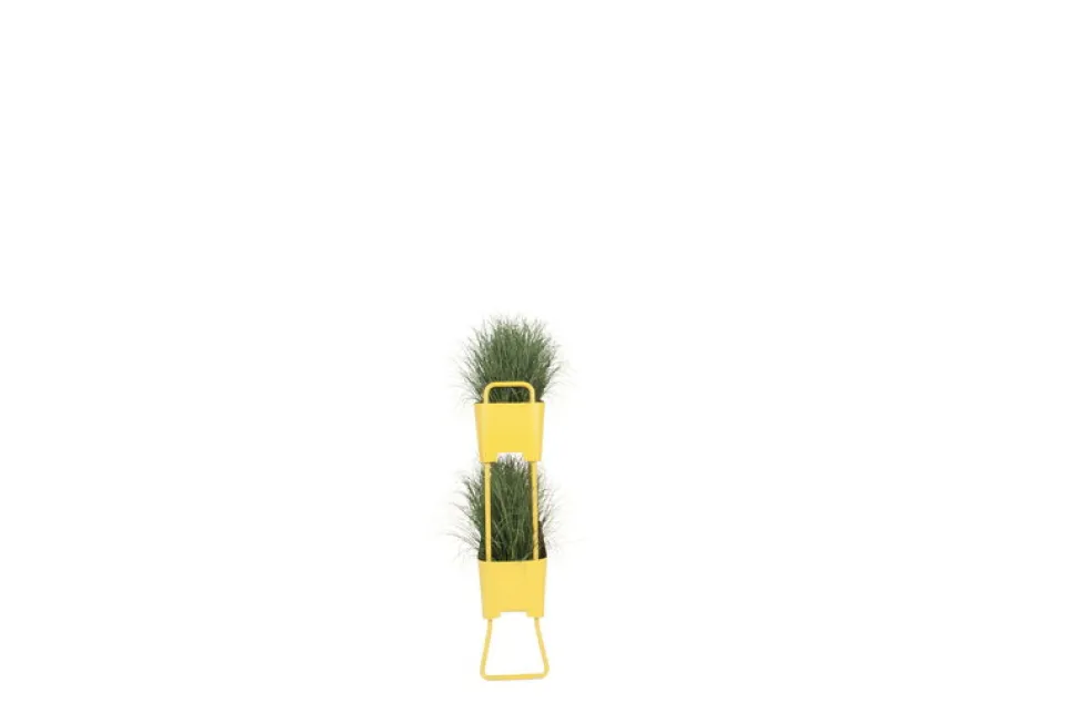 Jardinière en aluminium moutarde 100x120x29cm Greens Duo - Maiori