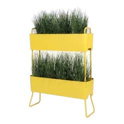 Jardinière en aluminium moutarde 100x120x29cm Greens Duo - Maiori