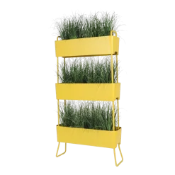 Jardinière en aluminium moutarde 100x208x29cm Greens Trio - Maiori