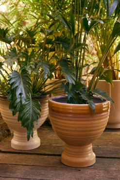 Jardinière en grès Vanille - HKLIVING