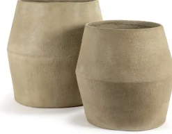 Jardinière en papier mâché beige 57 cm Earth - Serax