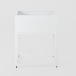 Jardinière rectangulaire en métal blanc Fiorina - Custom Form