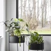 Jardinière sur pied large en métal noir 20litres - Woud