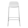 Just Barstool 75 Cm W. Back Full Uph. Chrome - Normann Copenhagen