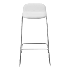 Just Barstool 75 Cm W. Back Full Uph. Chrome - Normann Copenhagen