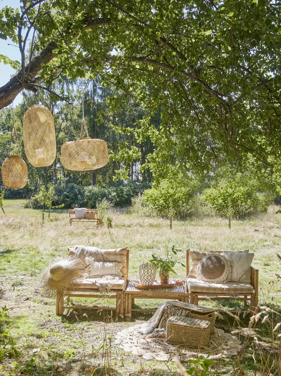 Korfu Module Canapé Coin Droit Nature Bambou - Bloomingville