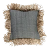 La housse de coussin Bonita en coton - Noir naturel - 40X40 - Bazar Bizar