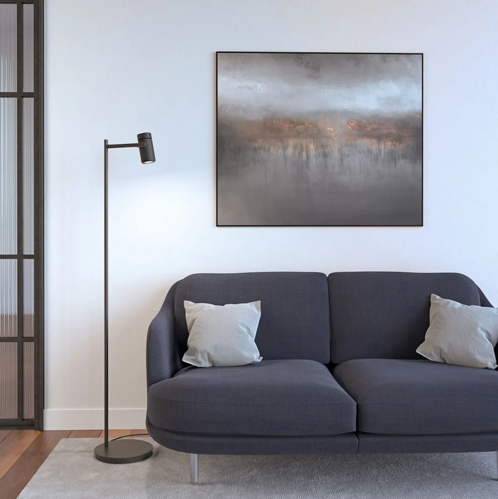 Lamapdaire modulable structure en métal noir 138cm Svart - Herstal