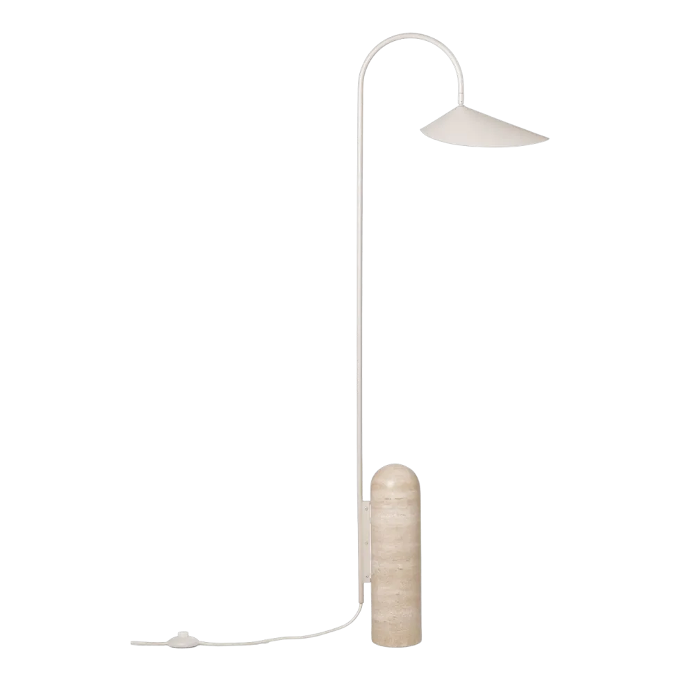 Lampadaire avec socle en marbre beige Arum - Ferm Living