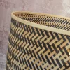 Lampadaire avec étagère en bambou noir et naturel 50x158cm Java - Good & Mojo