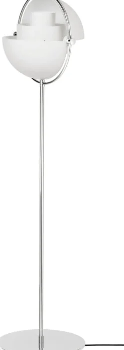 Lampadaire blanc base argenté Multi-Lite - Gubi