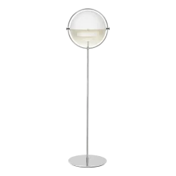 Lampadaire blanc base argenté Multi-Lite - Gubi