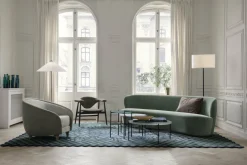 Lampadaire blanc base en marbre blanc Gravity - Gubi
