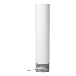 Lampadaire blanc base en marbre gris 80 cm Unbound - Gubi