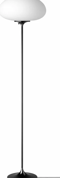Lampadaire blanc base noir 150 cm Stemlite - Gubi