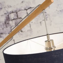 Lampadaire blanc en bambou et lin Montblanc - Good & Mojo