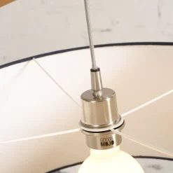 Lampadaire bleu en bambou et lin Montblanc - Good & Mojo