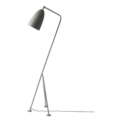 Lampadaire bleu poussièreux semi-mat Gräshoppa - Gubi