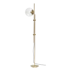 Lampadaire boule en laiton - Hübsch