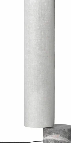 Lampadaire crème base en marbre gris 80 cm Unbound - Gubi