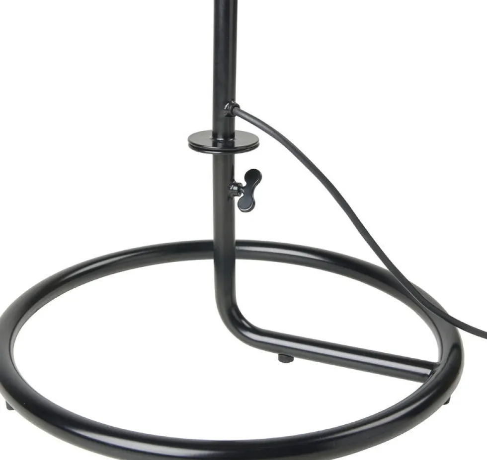 Lampadaire de jardin blanc crème et métal noir 128 cm Satellite - Gubi