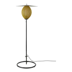 Lampadaire de jardin moutarde doré et métal noir 128 cm Satellite - Gubi