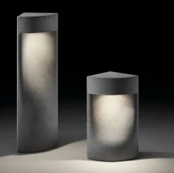 Lampadaire d'extérieur dimmable en béton gris 35cm Moai B/35 - Bover