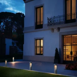 Lampadaire d'extérieur dimmable en béton gris 60cm Moai B/60 - Bover
