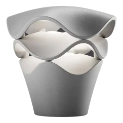 Lampadaire d'extérieur dimmable en polyuréthane gris pierre 27cm Cornet - Bover