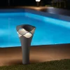 Lampadaire d'extérieur dimmable en polyuréthane gris pierre 27cm Cornet - Bover