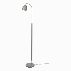 Lampadaire dimmable en laiton et métal gris Deluxe - Belid