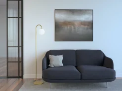 Lampadaire doré 136 cm Ballon - Herstal