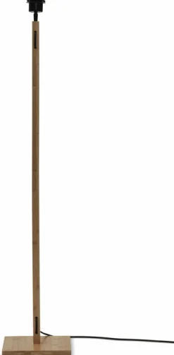 Lampadaire droit en bambou naturel avec abat-jour en bois naturel 128x32 cm Java - Good & Mojo