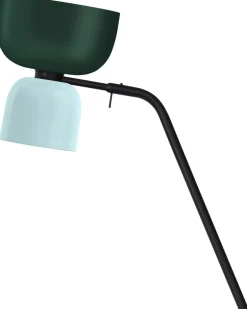 Lampadaire en acier bleu et vert 150-170cm Alphabeta - Hem