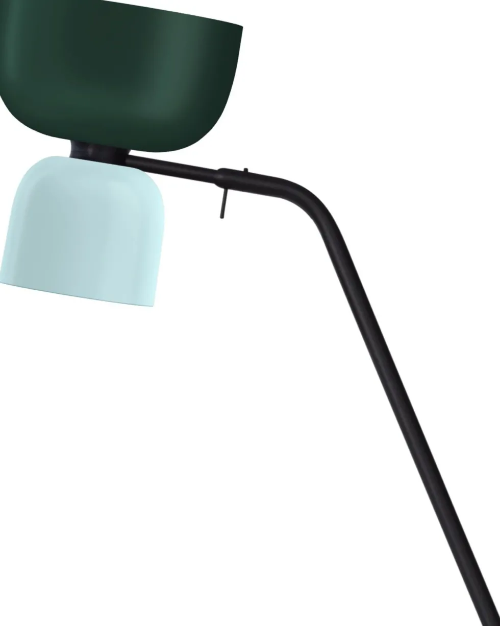 Lampadaire en acier bleu et vert 150-170cm Alphabeta - Hem