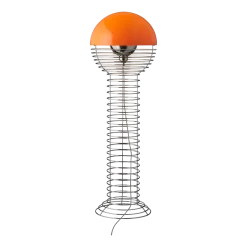 Lampadaire en acier chromé et plastique orange Wire - Verpan