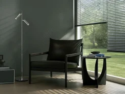 Lampadaire en acier chromé 19,9x132,6cm Pipeline - Herstal