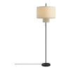 Lampadaire en acier noir et toile en textile 153 cm Margin - New works